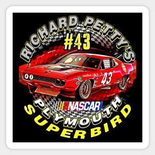 NASCAR Richard Petty's #43 Plymouth Superbird 1970 Vintage Racing Car Sticker